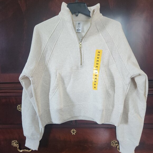 Member's Mark Women's Fleece Half-zip Pullover - Cream - Picture 1 of 5